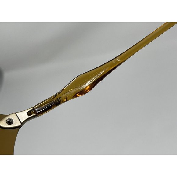 Oakley Dartboard Sunglasses Rimless Shield Brown  Scratches On Lenses Rare - Picture 5 of 12